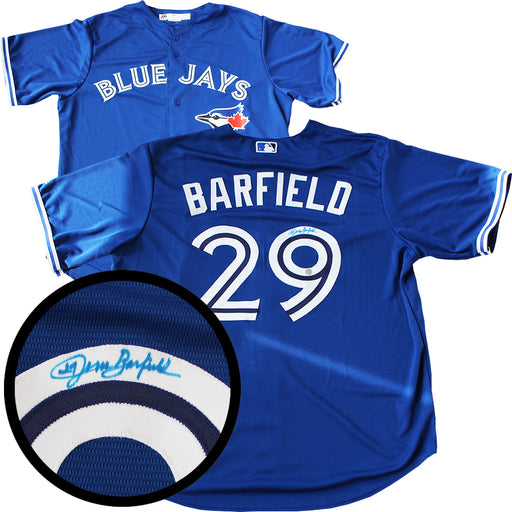 Jesse Barfield Signed Toronto Blue Jays Blue Replica Majestic  Jersey - Frameworth Sports Canada 