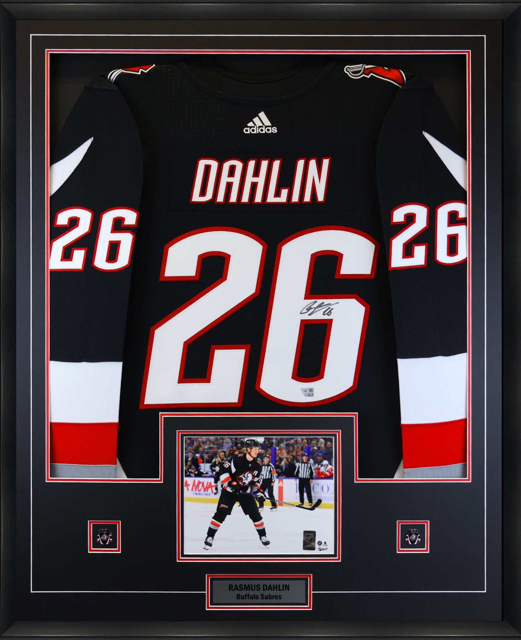 Rasmus Dahlin Buffalo Sabres Signed Black Alternate Adidas