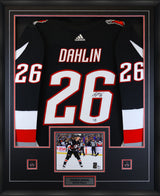 Rasmus Dahlin Buffalo Sabres Signed Black Alternate Adidas Authentic Jersey Framed