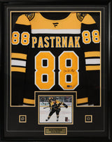 David Pastrnak Signed Framed Jersey Bruins Black Fanatics Premium