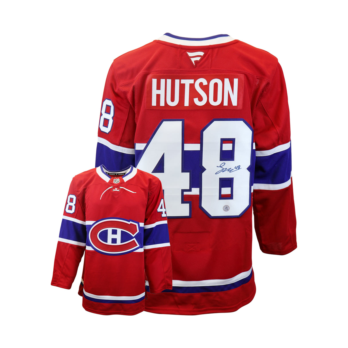 Lane Hutson Signed Jersey Montreal Canadiens Red Fanatics Premium