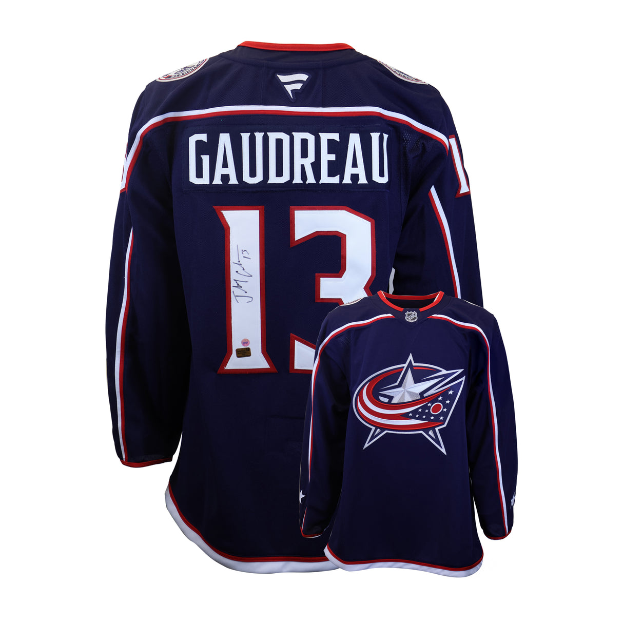 Johnny Gaudreau Signed Jersey Blue Columbus Blue Jackets Fanatics Premium
