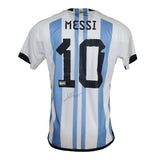 Lionel Messi Back Signed Argentina 2022 Home Shirt 2 Star Edition