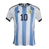 Lionel Messi Back Signed Argentina 2022 Home Shirt 2 Star Edition