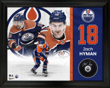 Zach Hyman Edmonton Oilers Signed Hockey Puck Framed