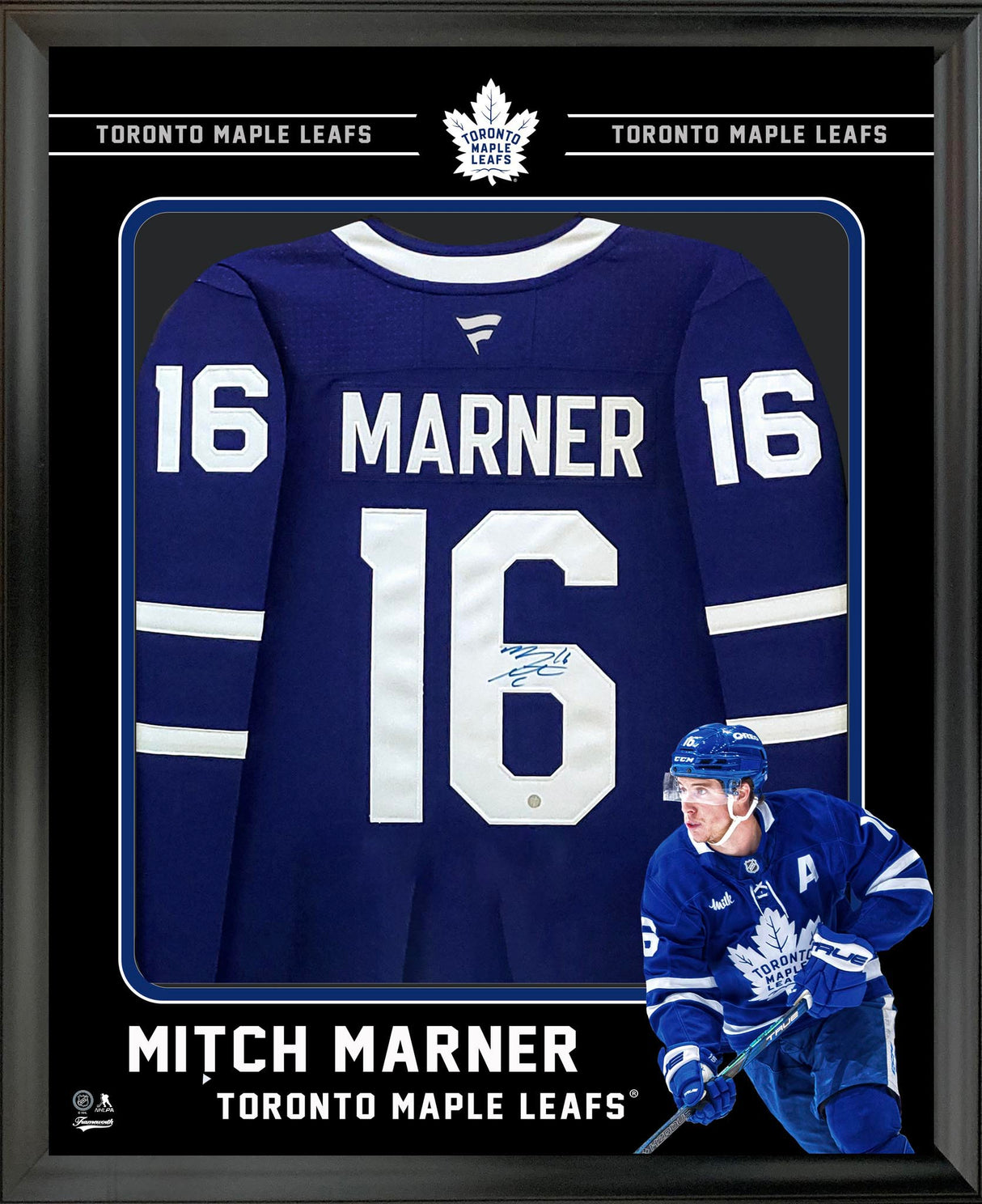 Mitch Marner Signed Toronto Maple Leafs Framed 34x42 PhotoGlass