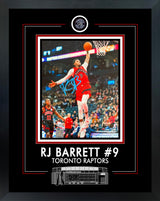 RJ Barrett Signed Dunk Photo – 8x10 Framed PhotoGlass
