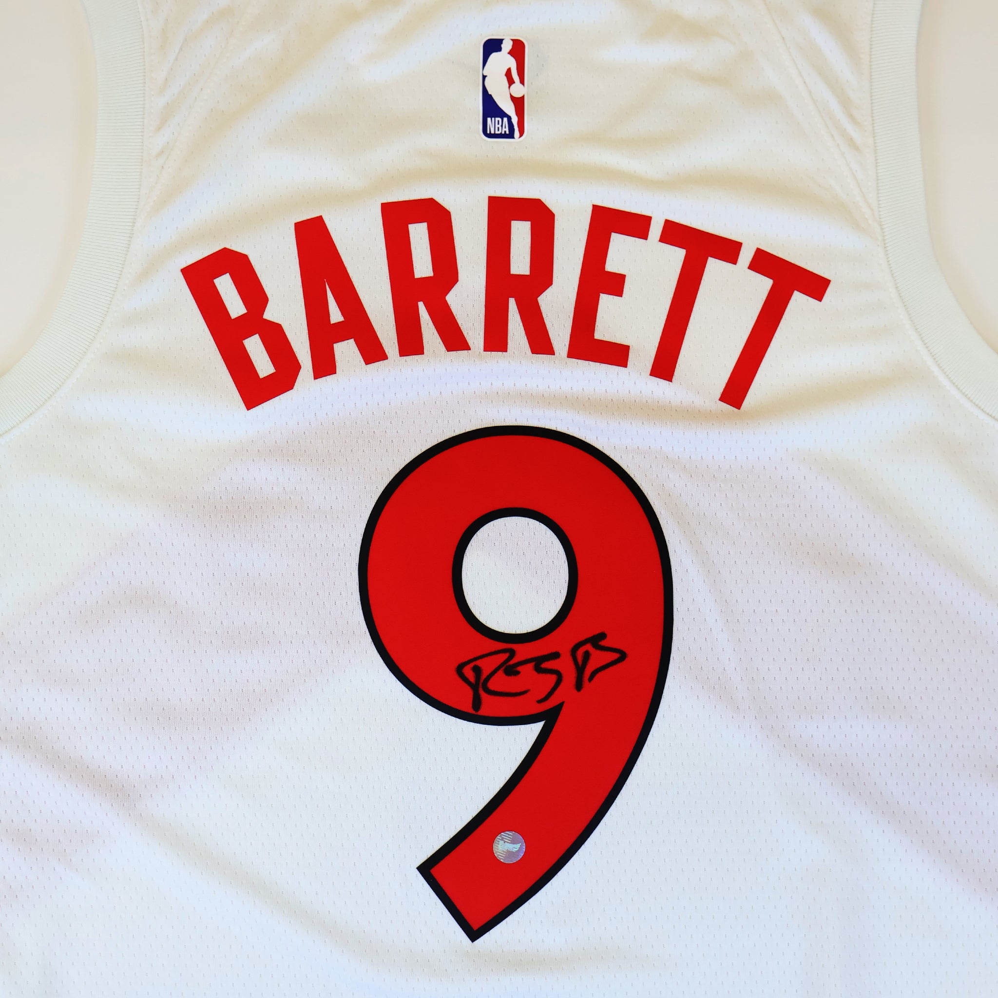 直筆　RJ BARRETT サイン入り ユニフォーム RJ Barrett Signed Jersey Toronto Raptors White Nike Association