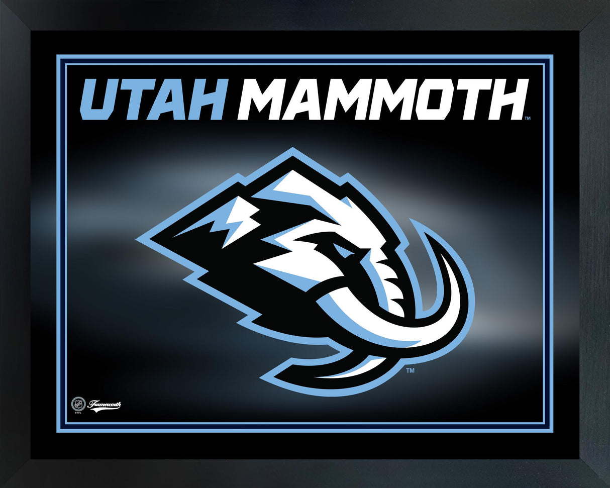 Utah Mammoth Framed 16x20 PhotoGlass Logo Print