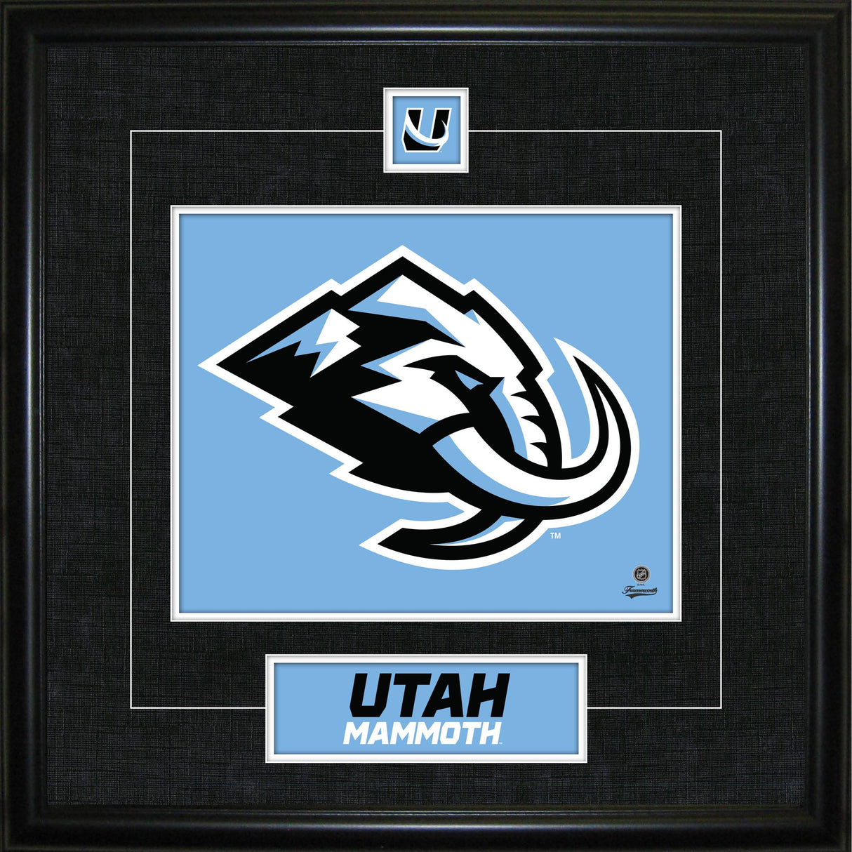 Utah Mammoth Framed 16x20 PhotoGlass Logo Print