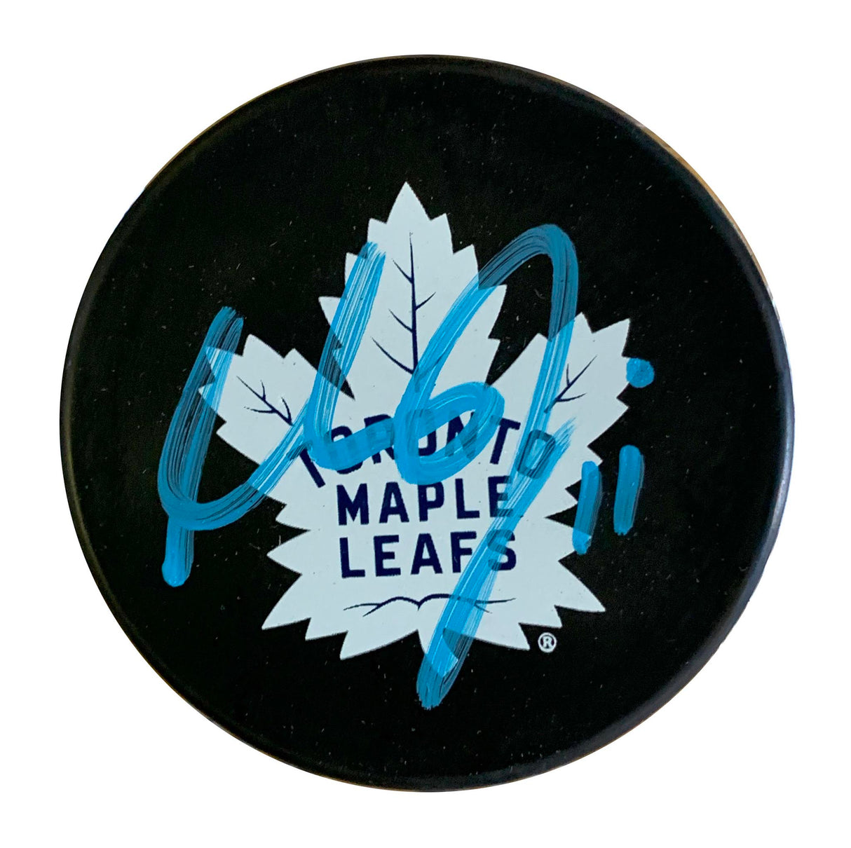 Max Domi Signed Puck Toronto Maple Leafs