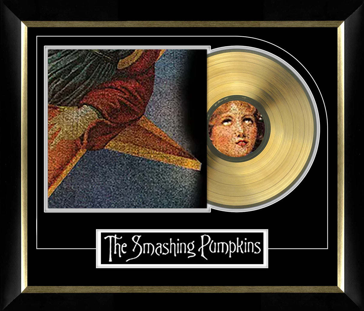 Smashing Pumpkins Infinite Sadness Music Cover Framed with Gold Vinyl