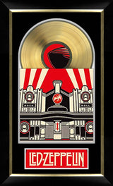 Led Zeppelin Mothership Music Cover Framed with Gold Vinyl