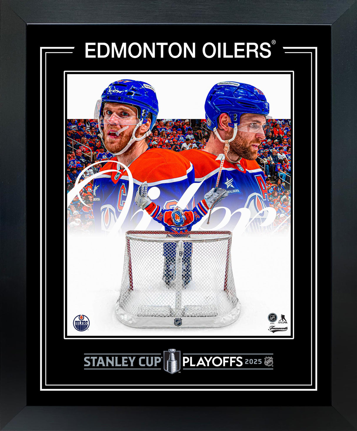 Edmonton Oilers Framed 16x20 PhotoGlass 2025 Stanley Cup Playoffs