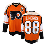 Eric Lindros Signed Jersey Philadelphia Flyers Fanatics Orange Vintage
