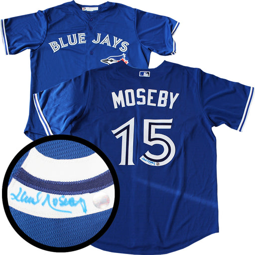 Lloyd Moseby Signed Toronto Blue Jays Blue Replica Majestic Jersey - Frameworth Sports Canada 