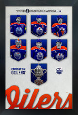 Edmonton Oilers Framed 16x20 PhotoGlass 2025 Conference Champions Player Banners