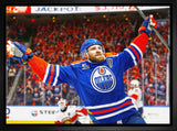 Leon Draisaitl 20x29 Framed Canvas Oilers 2025 SCF OT Celebration -H
