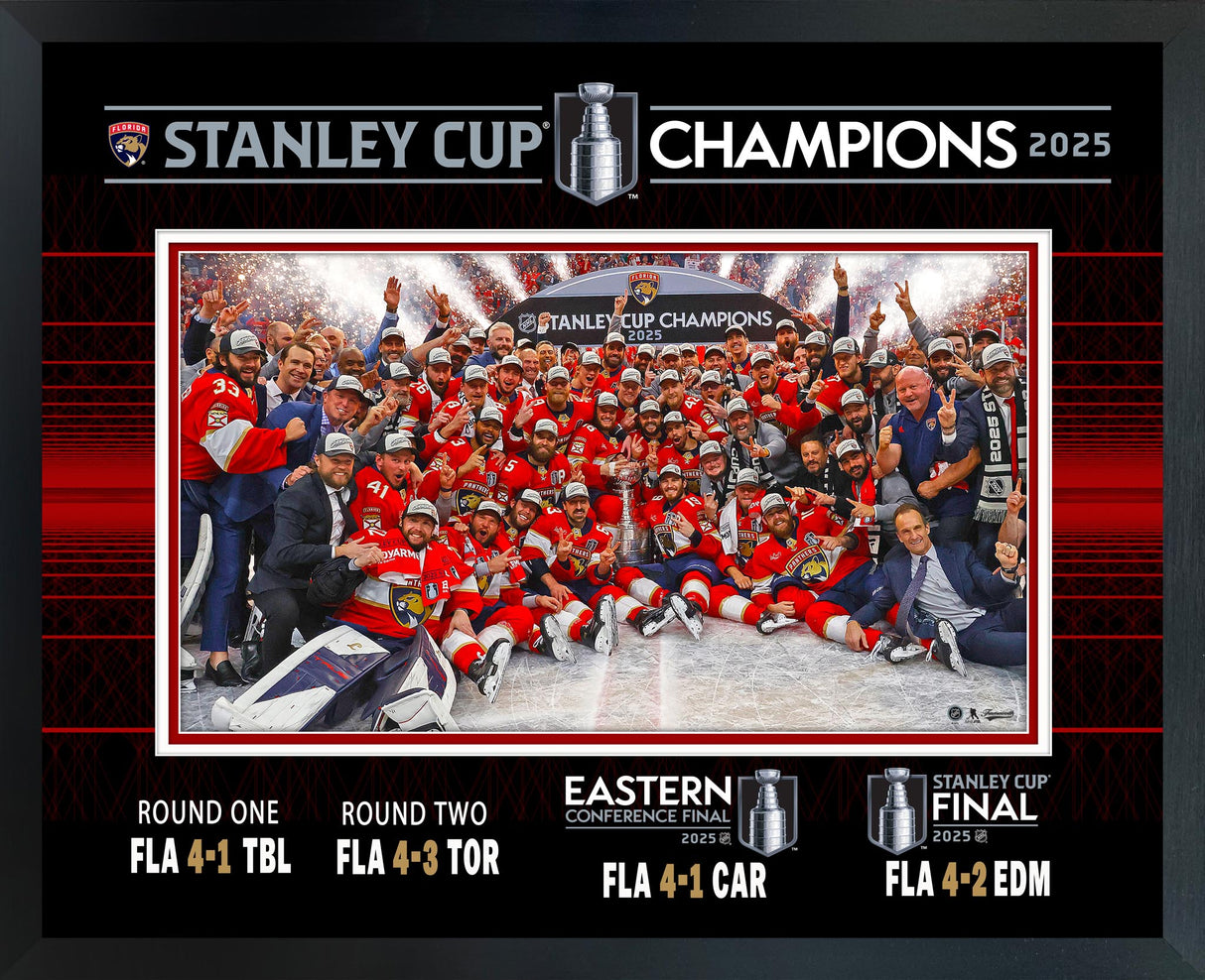 Florida Panthers 2025 Stanley Cup Champions 16x20 Championship Frame