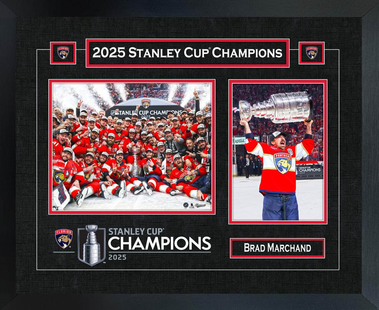 Brad Marchand Florida Panthers 2025 Stanley Cup Champions 18x22" Player Championship Frame