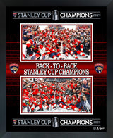 Florida Panthers 2025 Stanley Cup Champions 18x22 Back to Back Frame