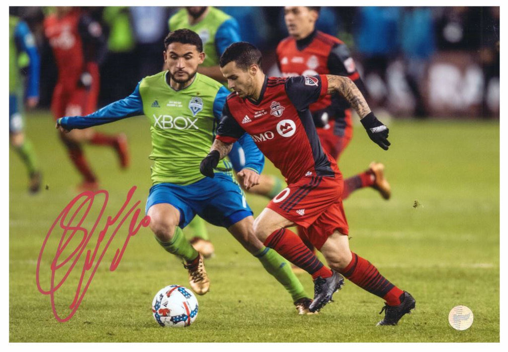 Sebastian Giovinco Toronto FC Signed Unframed 8x10 Dribbling Photo - Frameworth Sports Canada 