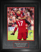 Sebastian Giovinco and Altidore Dual Signed Framed 16x20 Goal Celebration Photo - Frameworth Sports Canada 