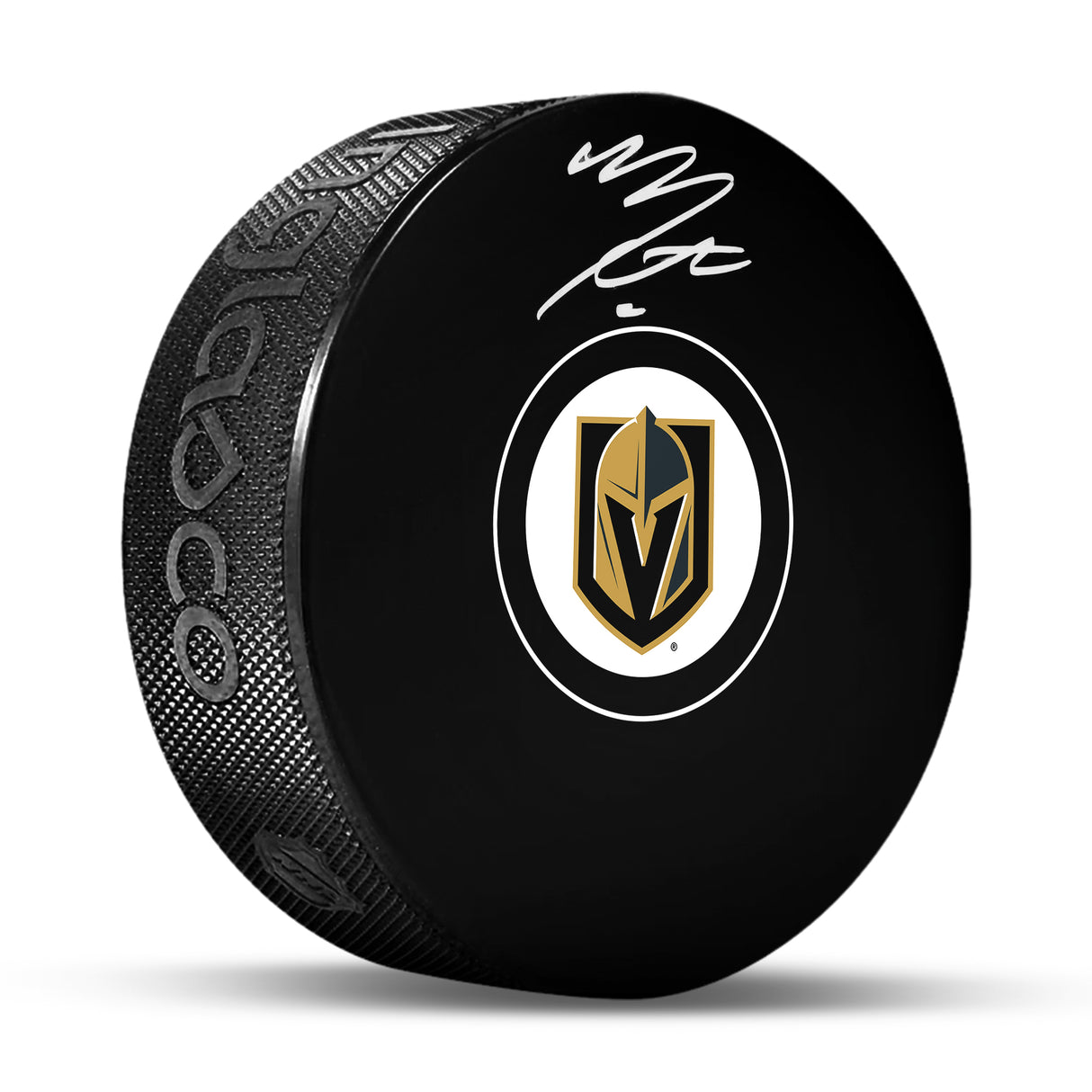 Mitch Marner Signed Puck Las Vegas Golden Knights Logo