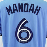Alek Manoah Signed Toronto Blue Jays Replica Nike Jersey Inscribed with "1st Win", "MLB Debut", and "May 27th 2021" (Limited Edition of 66)