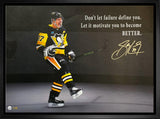 Sidney Crosby Signed 20x29 Canvas Framed Pittsburgh Penguins Action Quote Edition (Limited Edition of 8)