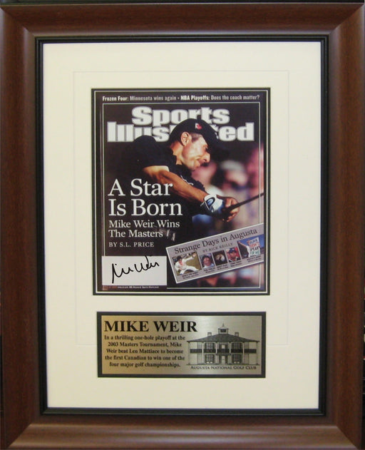 Mike Weir Signed Framed Sports Illustrated Cover - Frameworth Sports Canada 