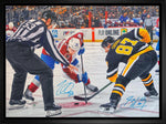 Sidney Crosby and Nathan MacKinnon Dual-Signed Framed 20x29 Penguins vs Avalanche Face-Off Canvas