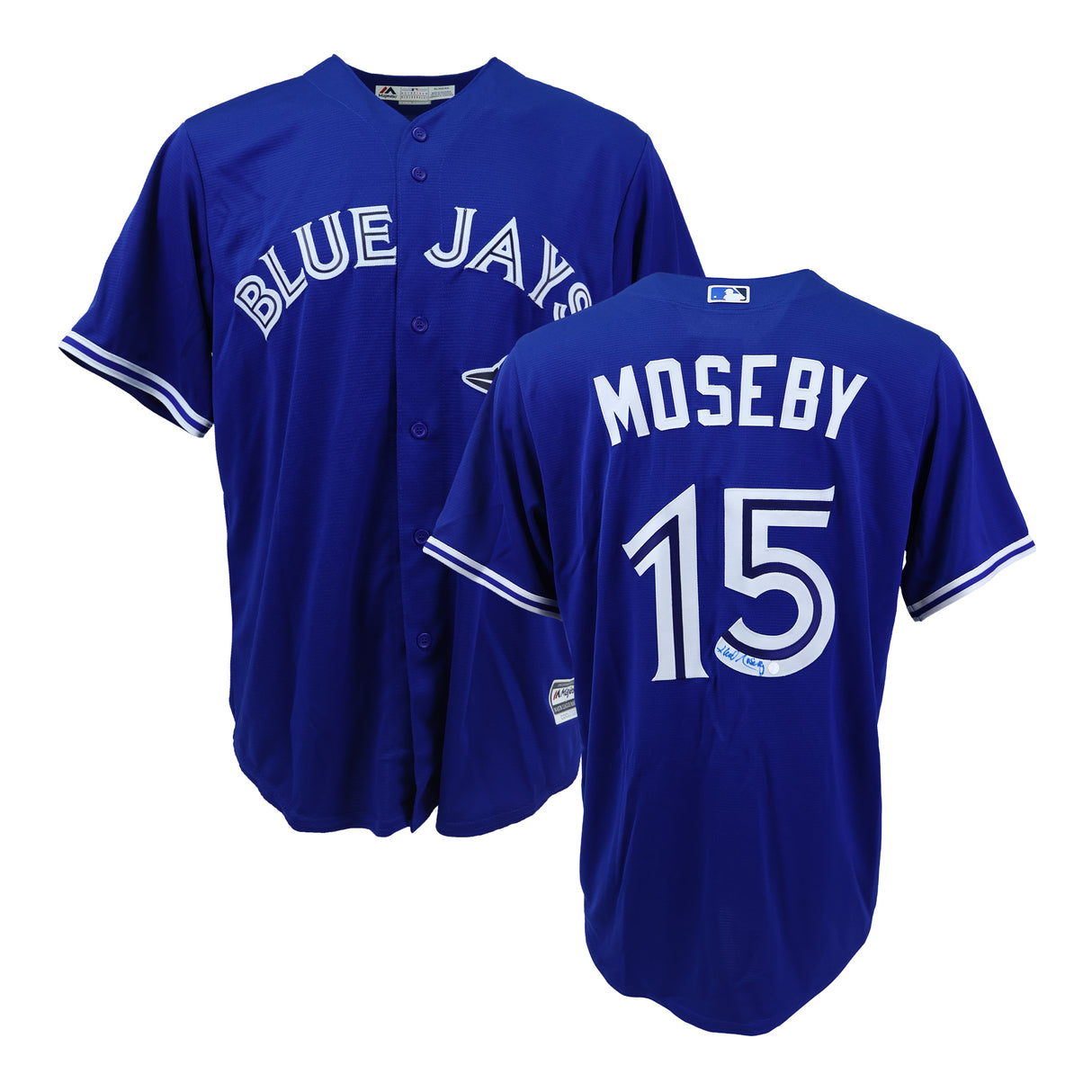Lloyd Moseby Signed Toronto Blue Jays Blue Replica Majestic Jersey
