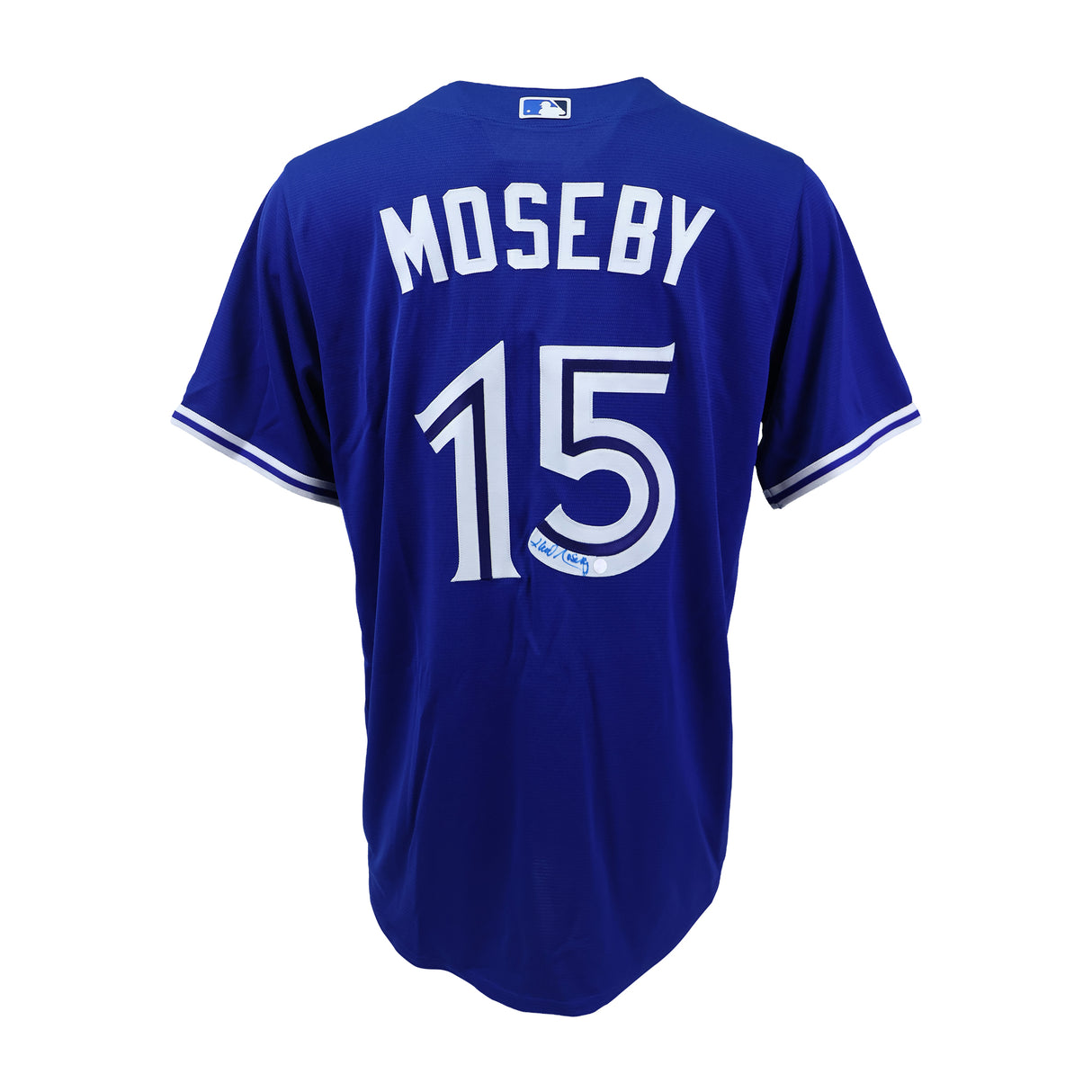 Lloyd Moseby Signed Toronto Blue Jays Blue Replica Majestic Jersey