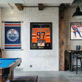 Connor McDavid Signed Framed Jersey Oilers Adidas Orange(FRM-JERS-6)