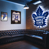 Auston Matthews Signed Jersey Framed Toronto Maple Leafs White Fanatics Breakaway