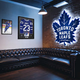 Matthew Knies Signed Jersey Framed Toronto Maple Leafs Blue Fanatics Premium