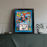 Superman Framed Comic Book Collage