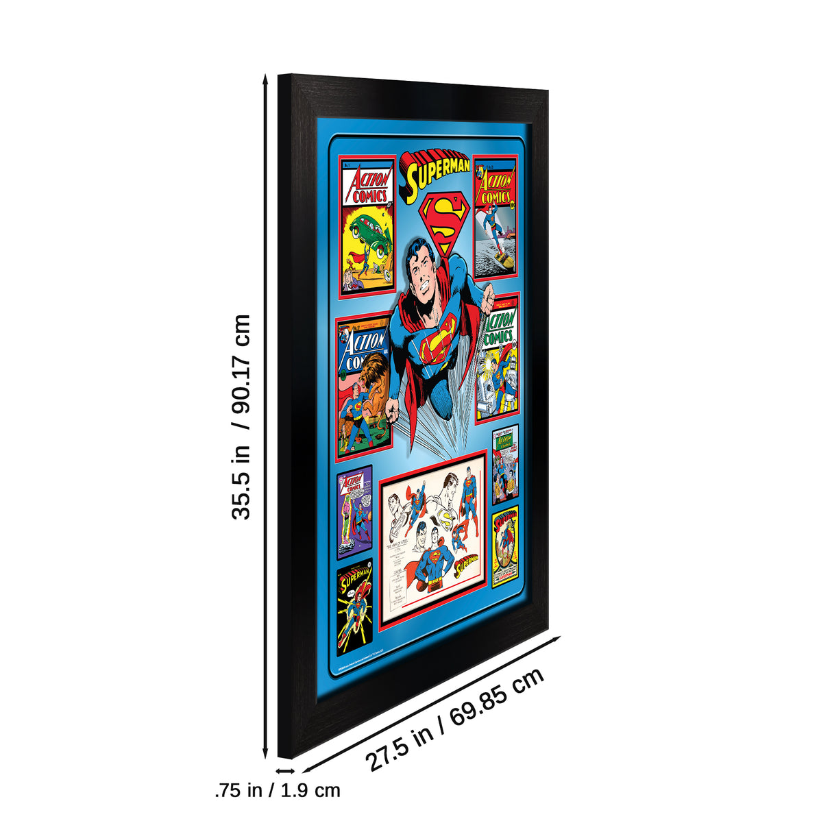 Superman Framed Comic Book Collage