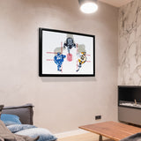 Sidney Crosby & Auston Matthews Framed 20x29 Overhead Canvas