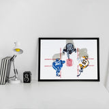 Sidney Crosby & Auston Matthews Framed 20x29 Overhead Canvas