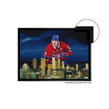 Nick Suzuki 20x29 Framed Canvas Canadiens Skyline