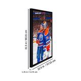 Connor McDavid 20x29 Framed Canvas Oilers With Skinner-V