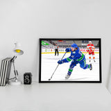 Quinn Hughes Vancouver Canucks Framed 20x29 Shooting Canvas
