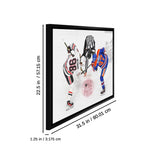 Connor Bedard and Connor McDavid 20x29 Framed Canvas Blackhawks