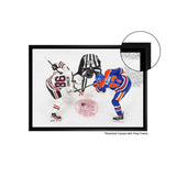 Connor Bedard and Connor McDavid 20x29 Framed Canvas Blackhawks