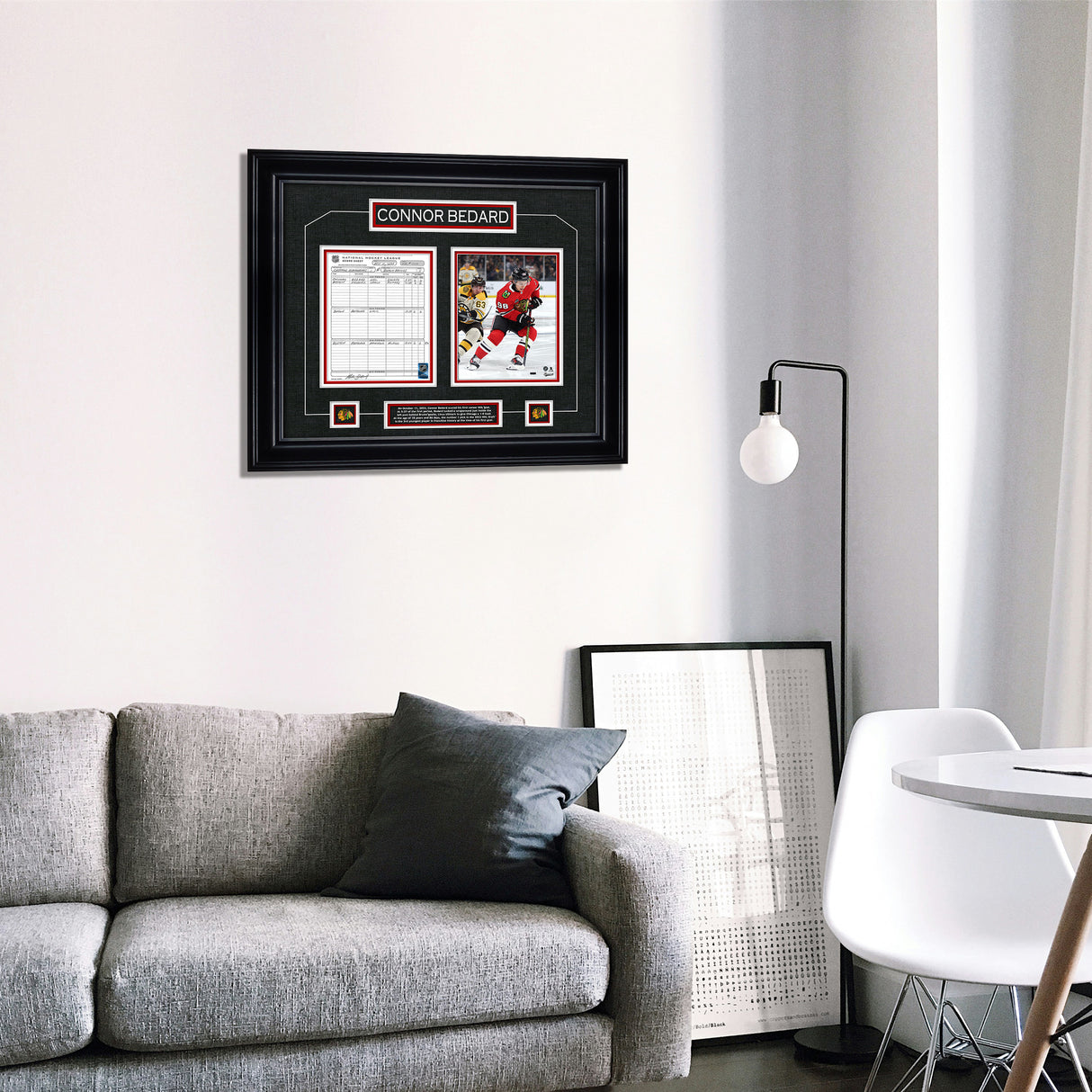 Connor Bedard Framed First Goal Scoresheet Collage