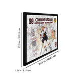 Connor Bedard 20x29 Framed Canvas Blackhawks First Game