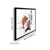 Connor McDavid and Sidney Crosby Framed 20x29 Overhead Face-off Canvas