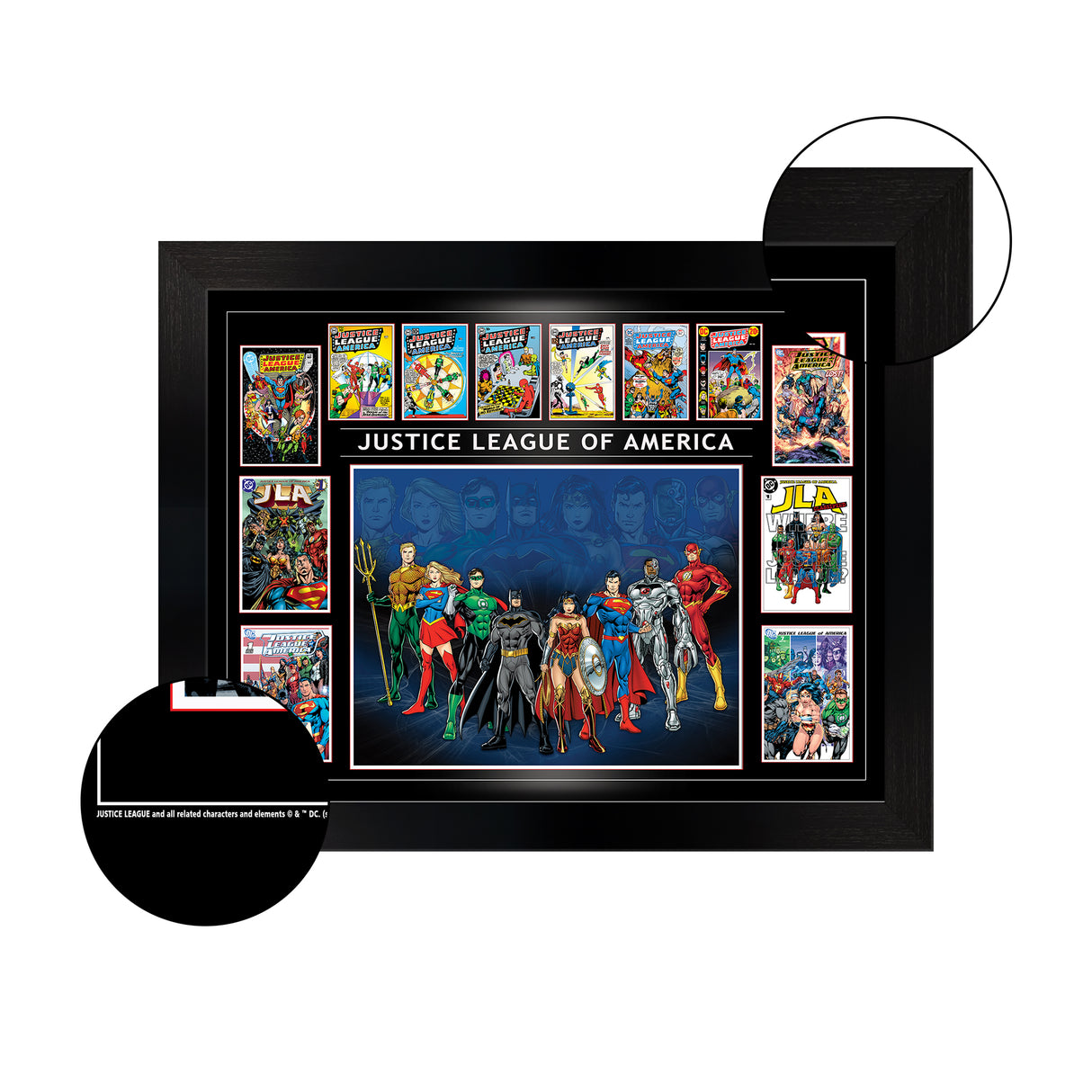 Justice League Framed Comic Collage